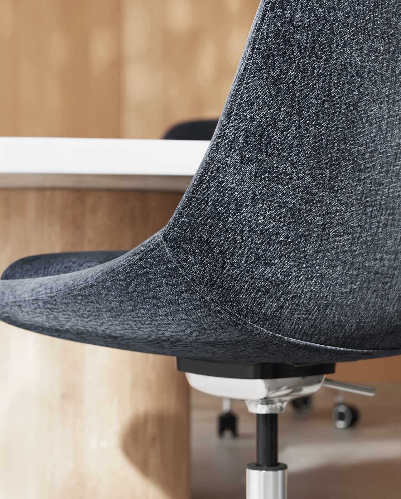 Close-up of the Mary shell seam and swivel mechanism