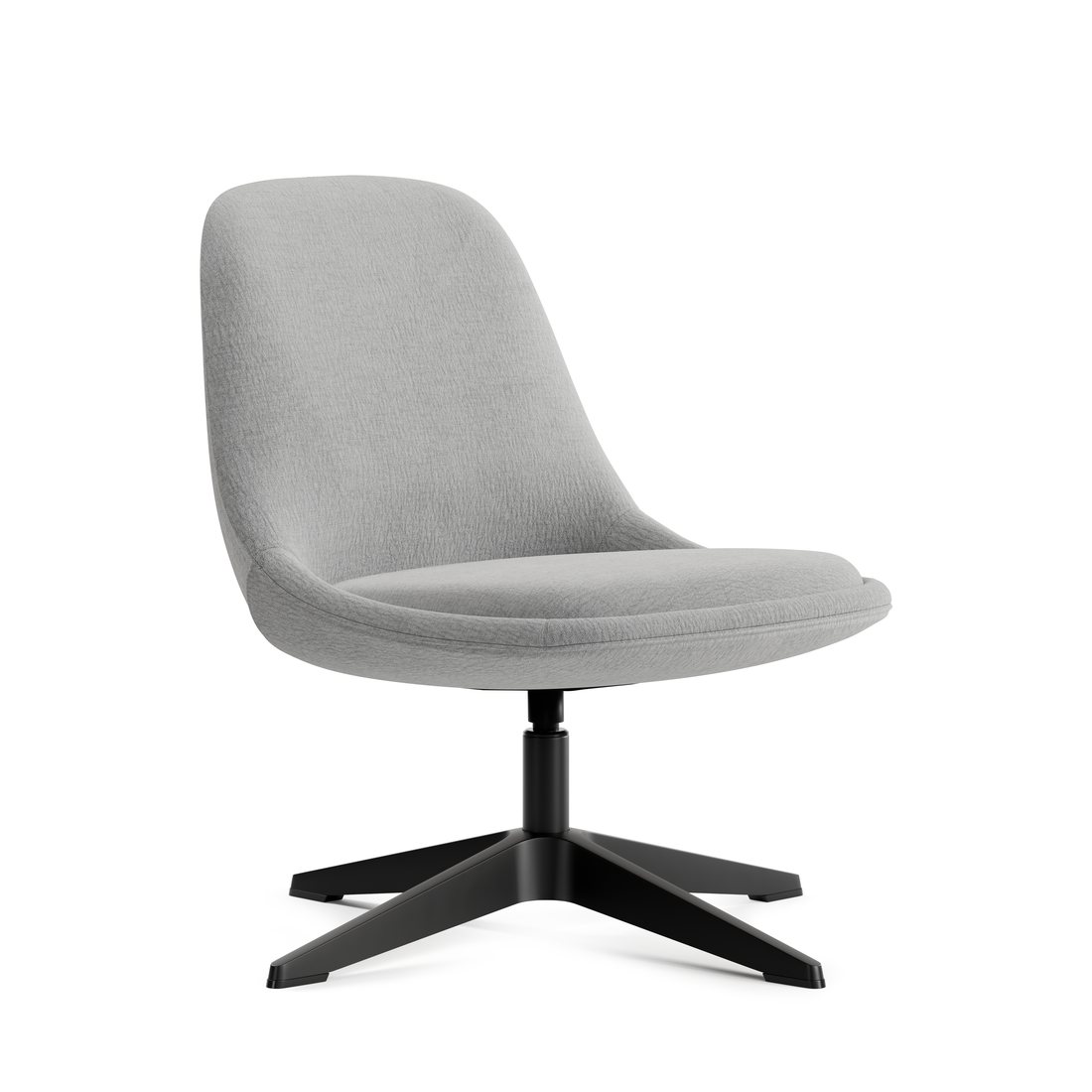 Mary lounge chair in Moonstone on a black four-star base
